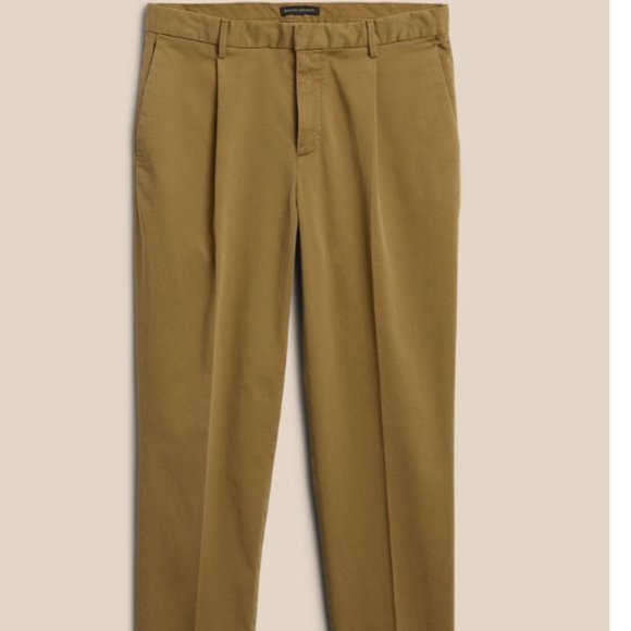 New - Banana Republic Pleated Ultimate Chino - 32 Long - Picture 1 of 1
